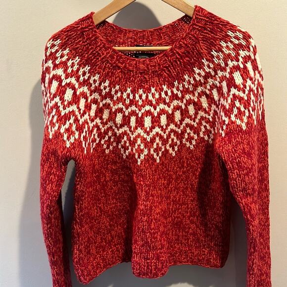 American Eagle Outfitters Sweaters - American Eagle Outfitters XL Vintage Y2K Fair Isle Lambswool Hand Knit Sweater